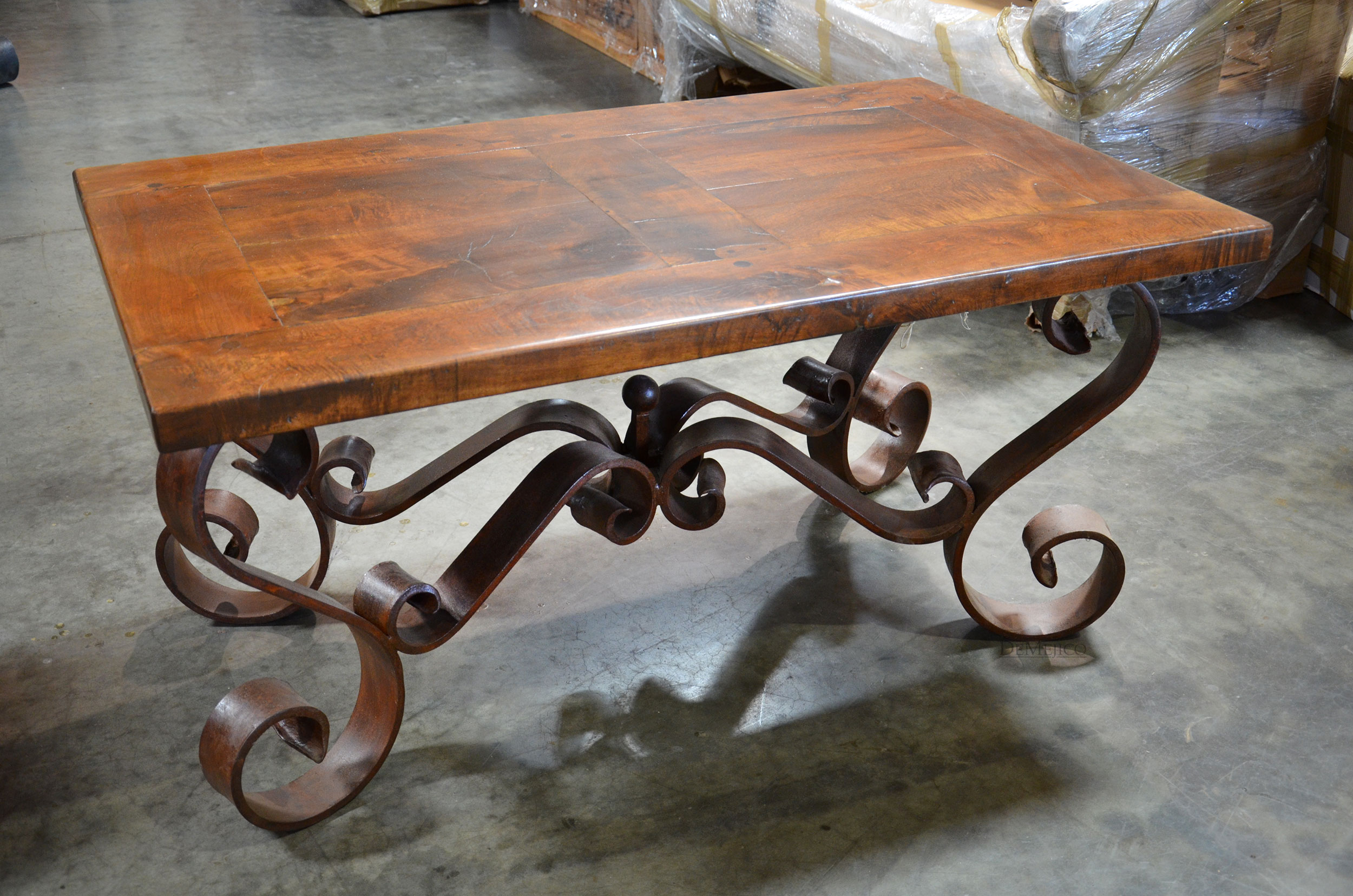 Porfirio Coffee Table, Wrought Iron Coffee Table - Demejico