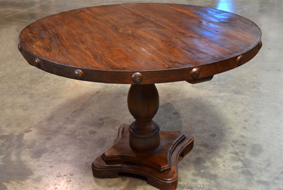 Small Round Table Mesa Torno Antigua Demejico