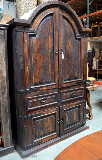 Hacienda Old World Armoire w Arched Top Demejico