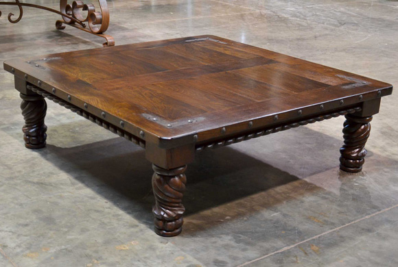 Indonesia Spanish Carved Coffee Table, Antique Spanish Coffee Table