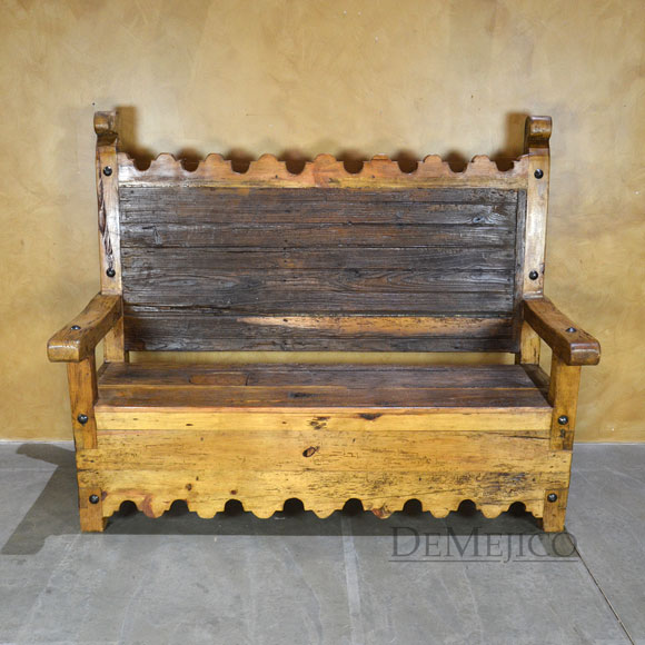 Banca Colonial Grande Old Door Bench Demejico