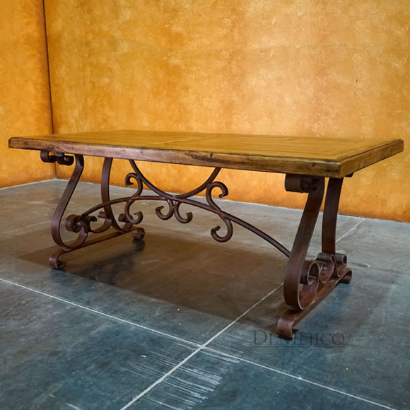 Old Wood Espanola Desk Rustic Computer Desk Spanish Iron Desk