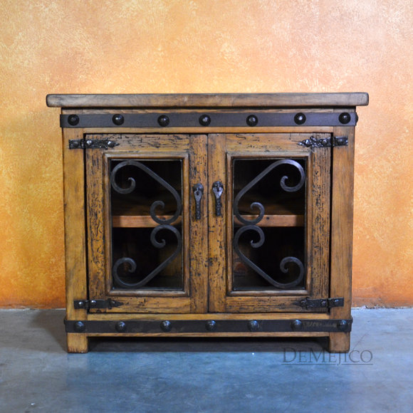 36 Alamo Tv Stand Spanish Console Old Wood