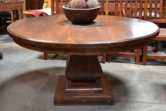 Round Mesquite Dining Table 6ft, Mesquite Dining Table And Chairs