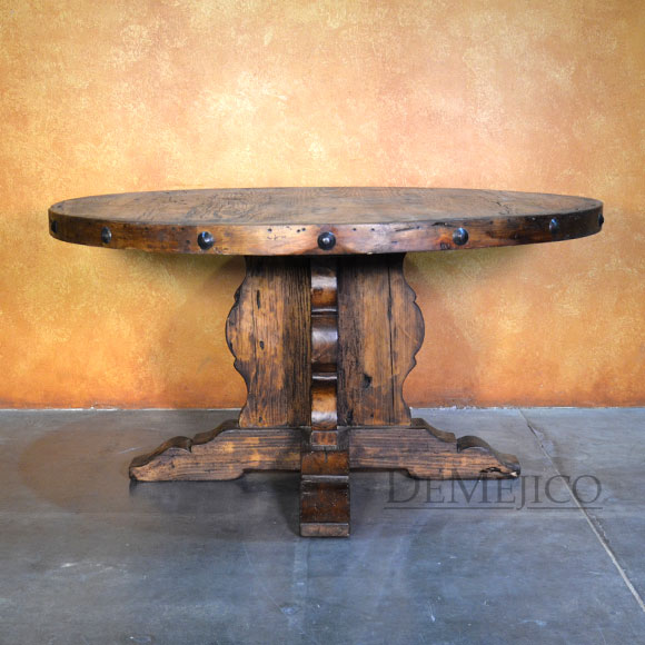 Round Hacienda Dining Table Farmhouse, Mexican Style Dining Room Tables