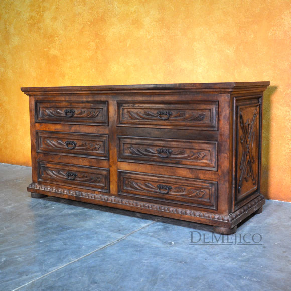 Luis Quince Dresser Spanish Carved Dresser Demejico