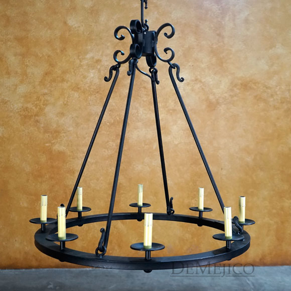 Rustic Round Chandelier Spanish Demejico Rustic Round Chandelier Spanish, Rustic Round Iron Chandelier